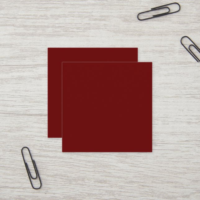 Red Square Business Card Quadratische Visitenkarte (Vorderseite/Rückseite Beispiel)