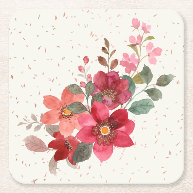 Red Square Untersetzer Set (Vorderseite)