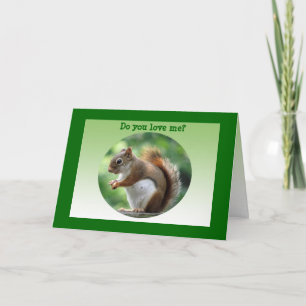 Red Squirrel Valentine Feiertagskarte