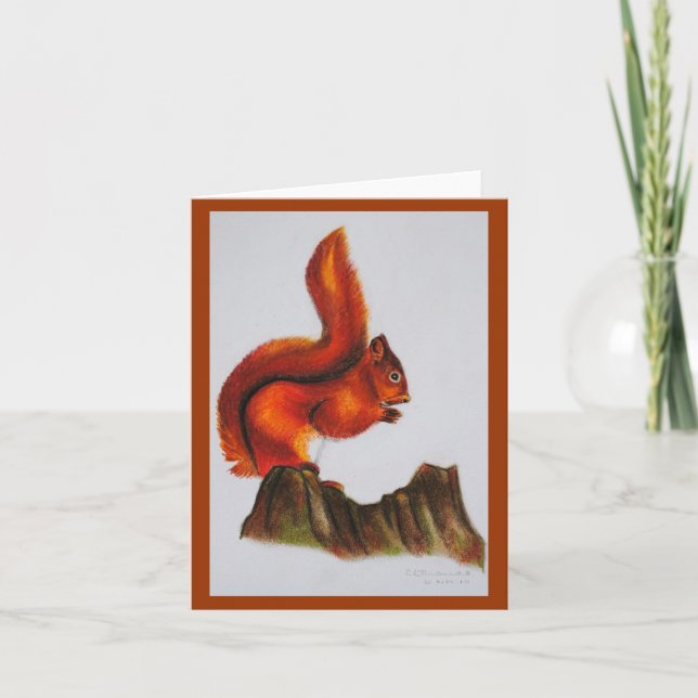 Red Squrel Note Card Karte (Vorderseite)