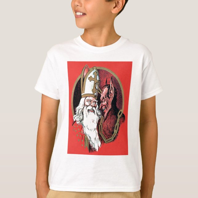 Red St Nicholas Krampus T-Shirt (Vorderseite)