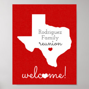 Red Staat Texas Family Wiedersehen Poster