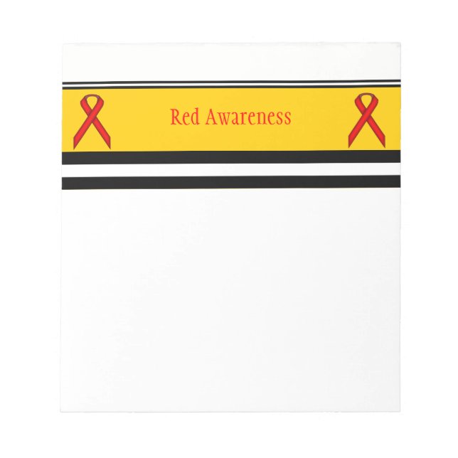 Red Standard Ribbon Notizblock (Vorderseite)