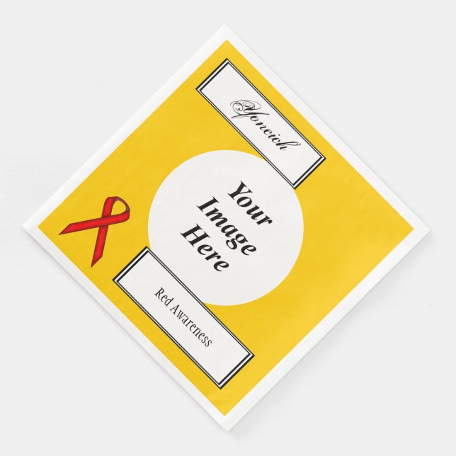 Red Standard Ribbon Template von Kenneth Yoncich Serviette (Ecke)