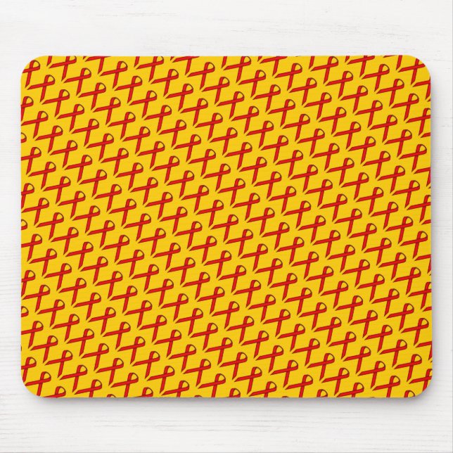 Red Standard Ribbon von Kenneth Yoncich Mousepad (Vorne)