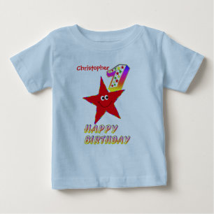 Red Star 1. Geburtstag Shirt