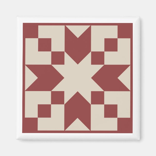 Red Star Barn Quilt Magnet (Vorne)