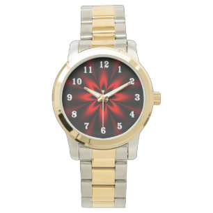 Red Star Burst Armbanduhr
