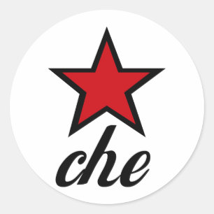 Red Star Che Guevara! Runder Aufkleber