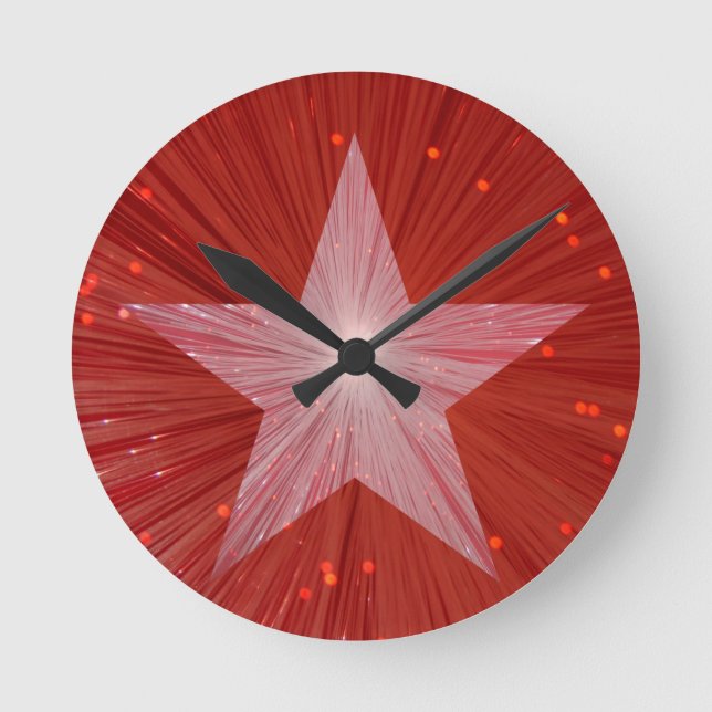 Red Star Clock Runde Wanduhr (Vorderseite)