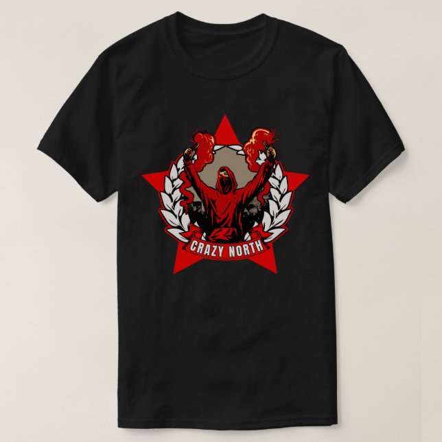 Red Star Crazy North T-Shirt (Design vorne)