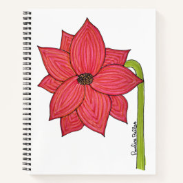 Red Star Flower Notizbuch
