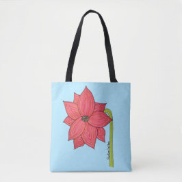 Red Star Flower Tasche