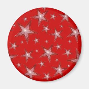 Red Star frigo aimant rond rouge
