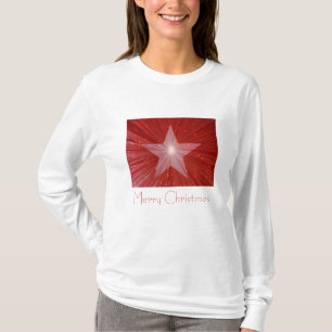 Red Star "Frohe Weihnachten" lange Ärmel t - Shirt