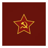 Red Star Hammer und Sickle Poster