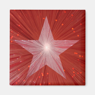 Red Star Kühlschrankmagnet Square