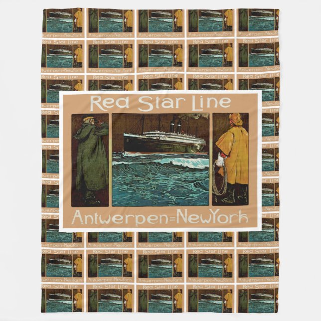 Red Star Line ~ Antwerpen-New York Fleecedecke (Vorderseite)