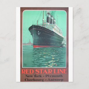 Red Star Line Titanic alte Werbung Postkarte