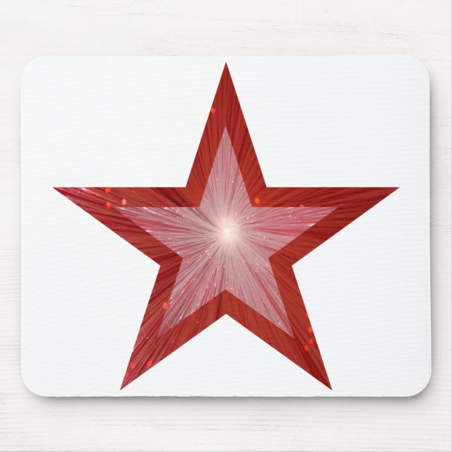 Red Star Mousepad weiß (Vorne)