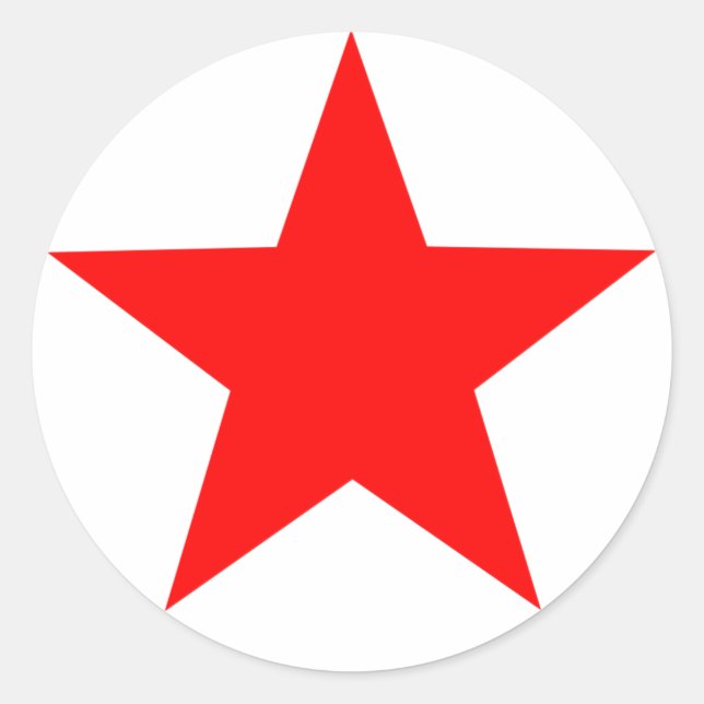 Red Star Round Aufkleber (Vorderseite)