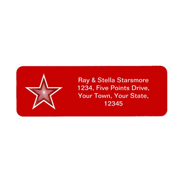 Red Star Rücksendeadresse rot (Vorne)