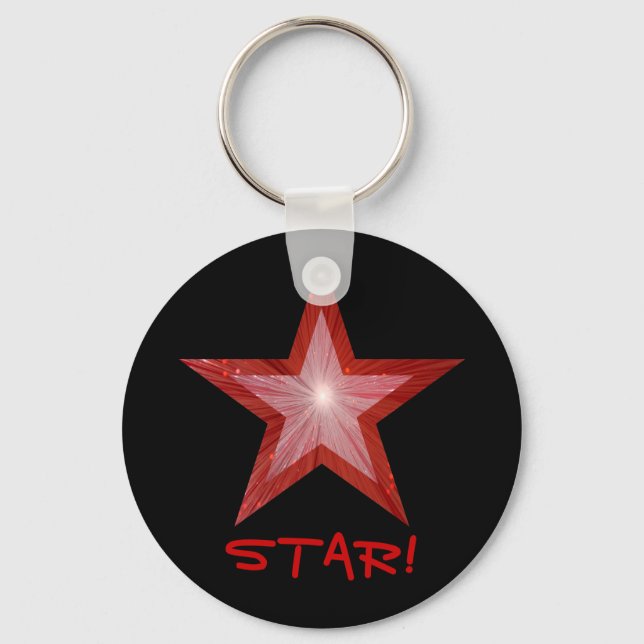 Red Star 'STAR' Schlüsselanhänger schwarz (Vorderseite)
