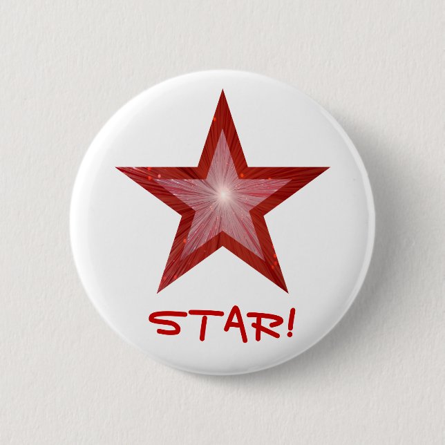 Red Star 'STAR' Taste weiß! Button (Vorderseite)