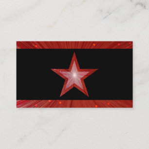 Red Star Streifen Visitenkartenvorlage schwarz Visitenkarte
