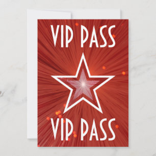 Red Star "VIP PASS" Einladung weiß