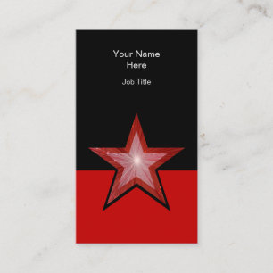 Red Star Visitenkarte rot schwarz