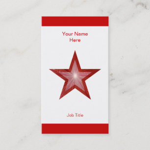 Red Star Visitenkarte, weißer Streifen vertikal Visitenkarte