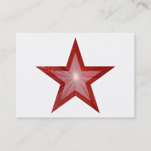 Red Star Visitenkarten-Vorlage in weiß Visitenkarte