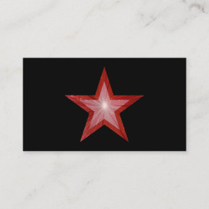 Red Star Visitenkarten-Vorlage schwarz Visitenkarte