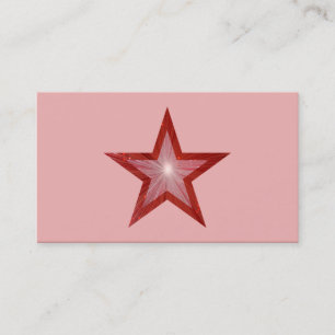 Red Star Visitenkartenvorlage rosa Visitenkarte