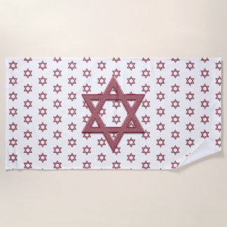 Red Star von David Seamless Strandtuch