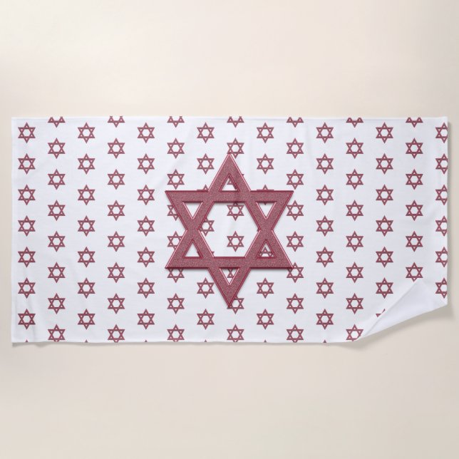 Red Star von David Seamless Strandtuch (Vorderseite)
