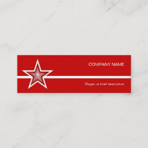 Red Star White Line Visitenkarte Rot dünn