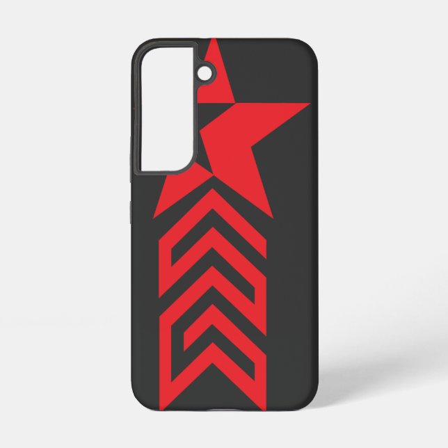 Red Star with Chevron Arrows Samsung Galaxy Hülle (Rückseite)