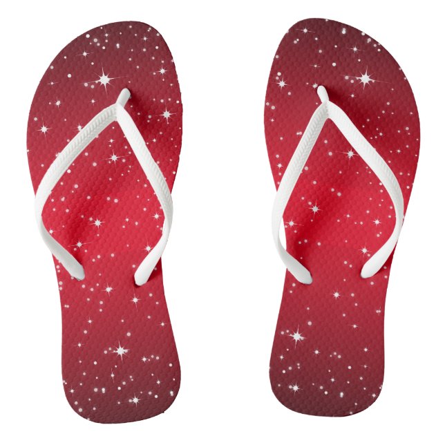 RED Starry Night Flip Flops (Fußbett)