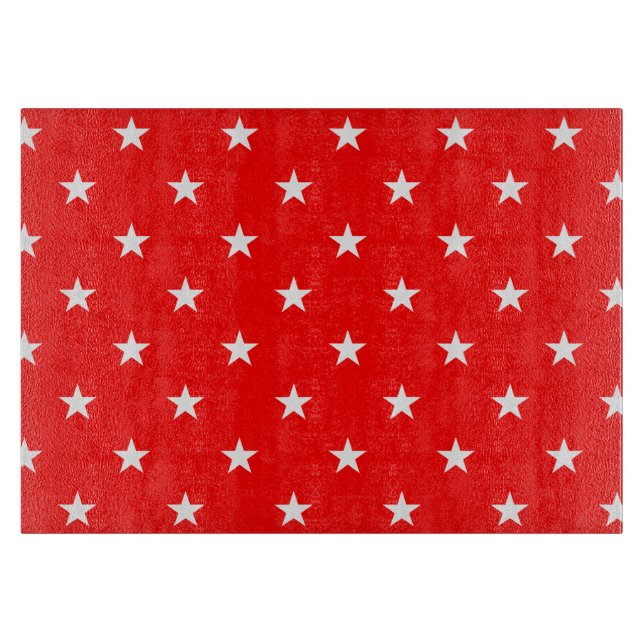 Red Stars Cutting Board Schneidebrett (Vorderseite)