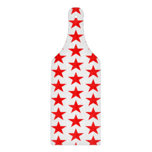 Red Stars Pattern Schneidebrett