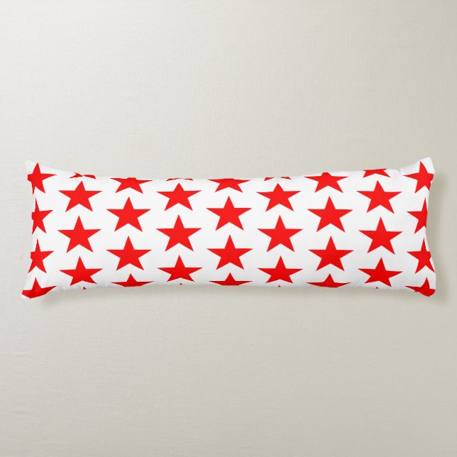 Red Stars Pattern Seitenschläferkissen (Vorderseite)