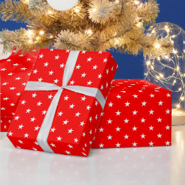 Red Stars Wrapping Paper Geschenkpapier