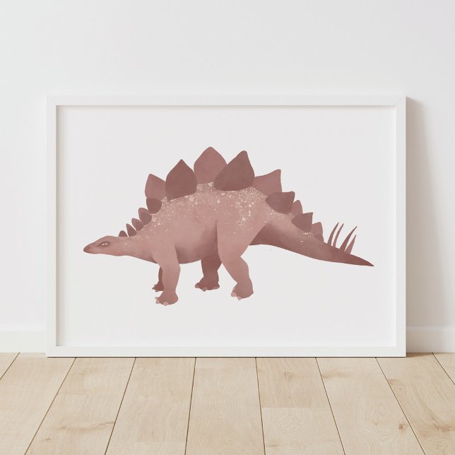 Red Stegosaurus Dinosaurier Kids Room Poster (Von Creator hochgeladen)