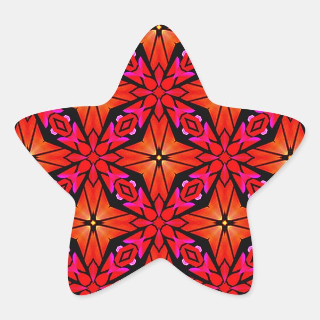 Red Sternexplosion Design Stern-Aufkleber (Vorderseite)