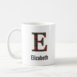 Red Stewart Kariert Monogram E Tasse