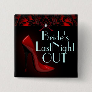 Red Stiletto Brautparty Junggeselinnen-Abschied Button