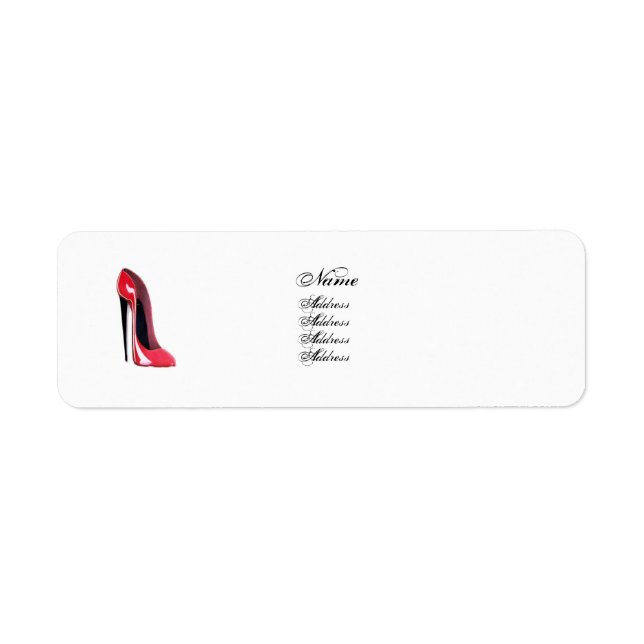 Red Stiletto Shoe Label (Vorne)