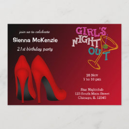 Red Stilettos Geburtstag Einladung